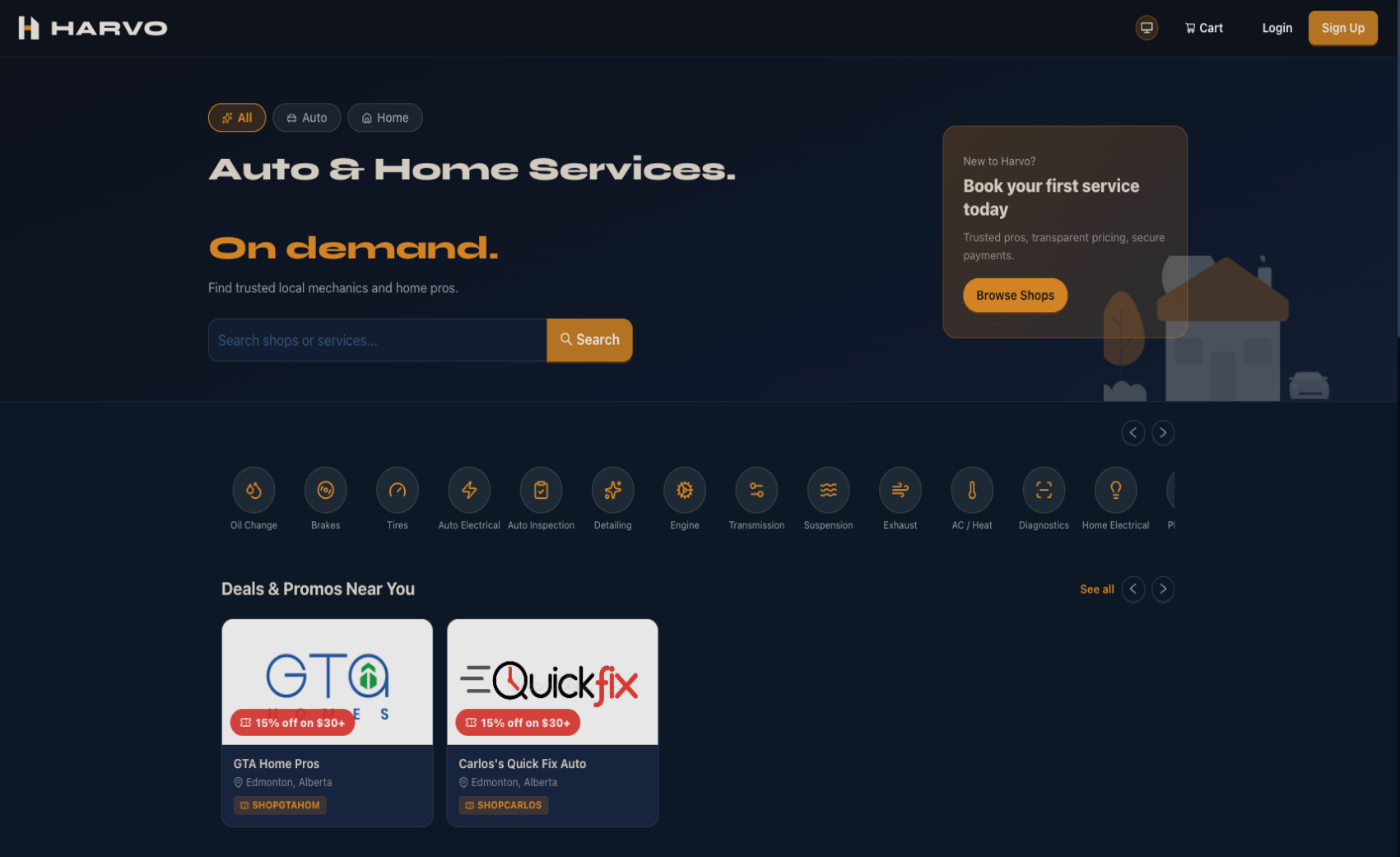 Harvo — On-Demand Services Marketplace